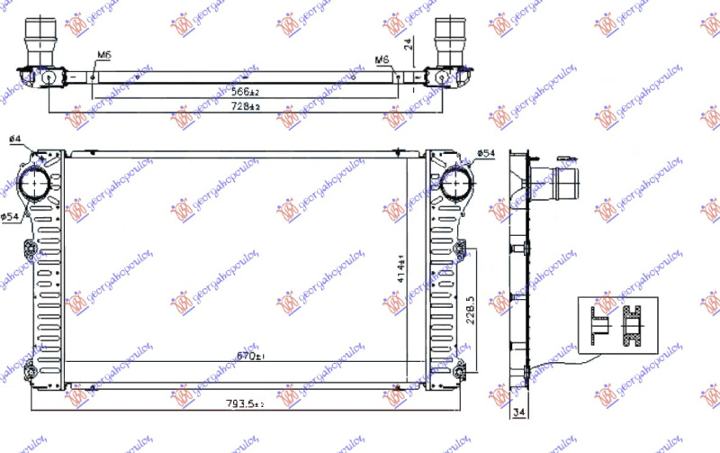 Интеркулер 2.2 D4D (670x414x24)