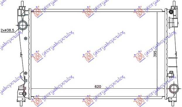 Ладилник за мотор 1.4i16VTURBO (A14NEL) (62x39) 12-