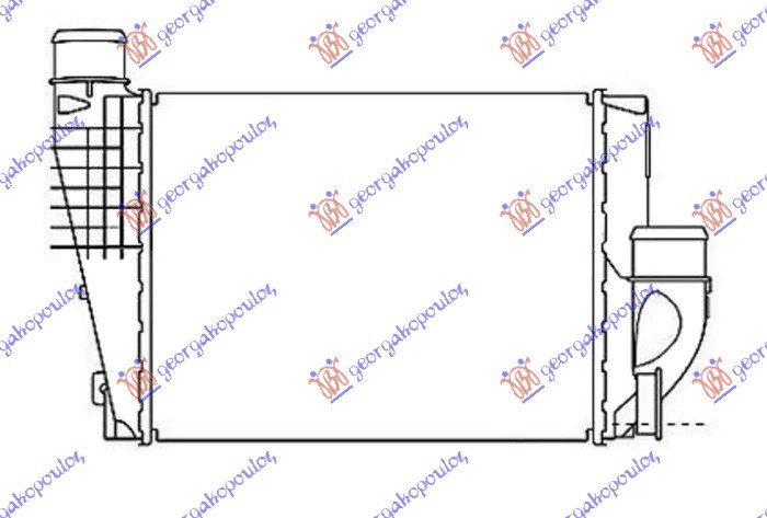 Интеркулер 1.6-2.0 HDI-BlueHDi дизел (300x250x50) (VALEO)