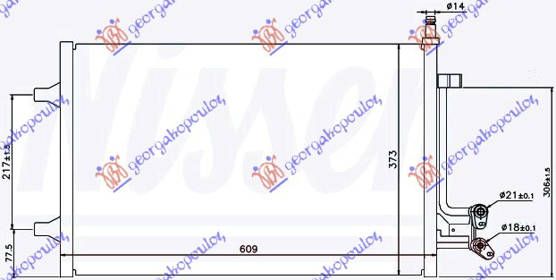 Ладилник за клима 1,6 TDCi (55,5x38x1,6)