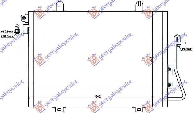 Ладилник за клима 1.4i 8V-1.6 8V -08 (51x38)