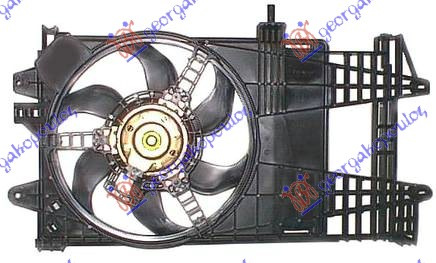 Вентилатор комплет 1,2i 8V/16V со/без клима DENSO тип