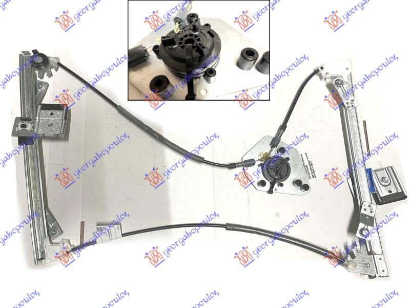 Подизач / регулирач прозор 3 врати електричен (без мотор) (А квалитет)