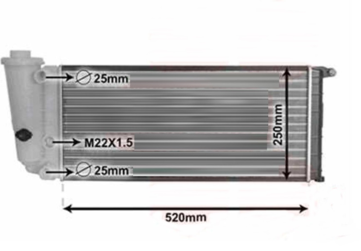 Ладилник за мотор 750-900-1.0-1.1 (мануален / автоматски менувач) (52x25) (VALEO CLASSIC)