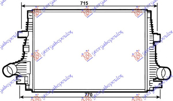 Интеркулер 1,8 TBi-1,9-2,4 JTDM (60x41)