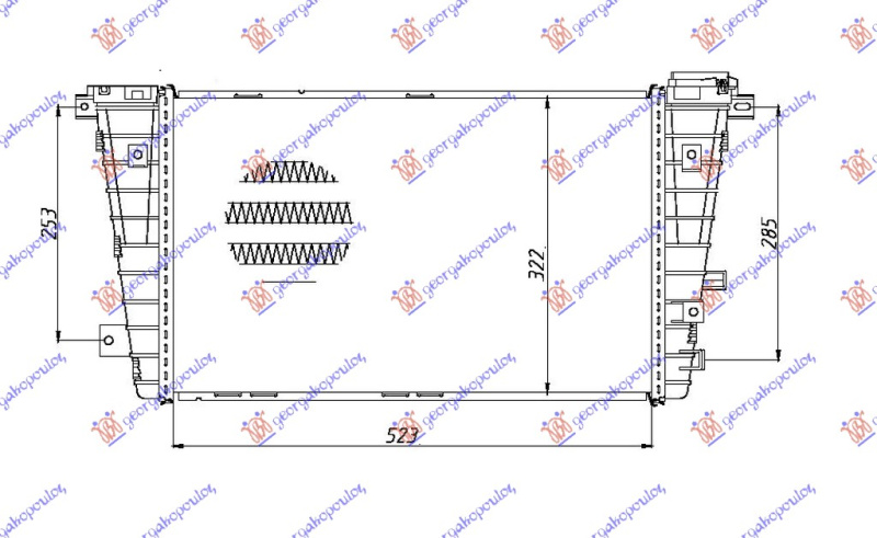 Интеркулер 1,3-1,9 CDTi (52x32x27)