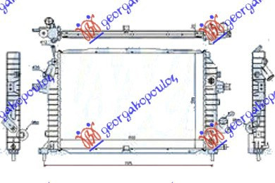 Ладилник за мотор 1.7-1.9CDTi 2.0i16V OPC (со/без клима) (автоматски менувач) (60x41)