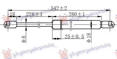 Амортизер (еден) хауба (543L-310N)