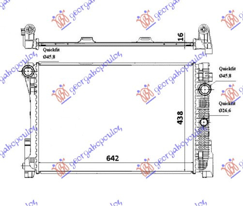 Ладилник за мотор 1,8-2,5-3,016V-24V-2,2CDi (64x45x26) M