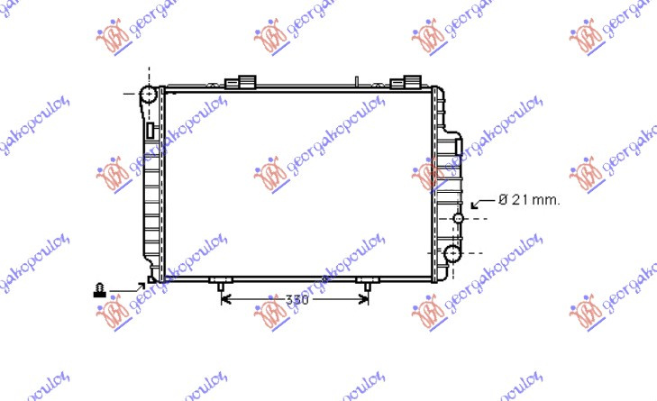 Ладилник за мотор 2.0-2.2CDi (со клима) (61,5x42) (MAHLE BEHR PREMIUM LINE)