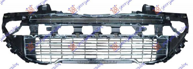 Централна решетка преден браник црн (со 4 хром лајсни -2011) + GT/GTI