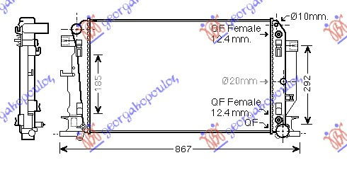 Ладилник за мотор 2,2-3,0CDi-3,5i24V без клима (67,7x41) AT (KOYO)