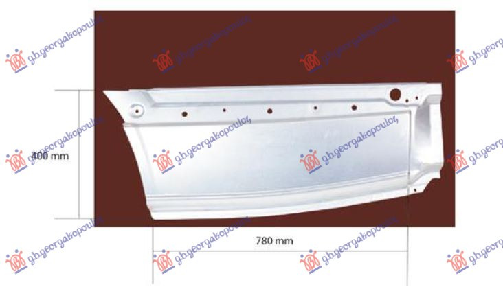 Крај задно крило (заден дел) (4300 mm)