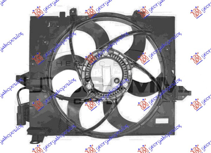 Вентилатор комплет 2.2-2.5-3.0 бензин (490mm) (3 пина) (400W) (MAHLE PREMIUM)