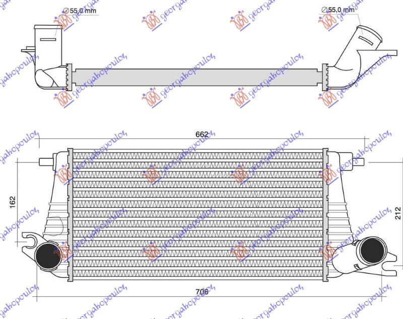 Интеркулер 1.6 Sx JCW бензин (510x261)