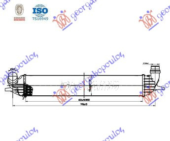 Интеркулер .2,0i16V-2,0DCi (648x114x106)