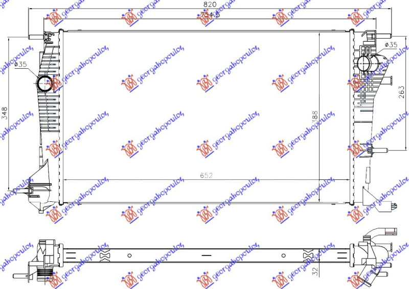 Ладилник за мотор 2.0 TCE (ΚiΝ F4R874) бензин 1.6-2.0 DCi дизел (650x390)