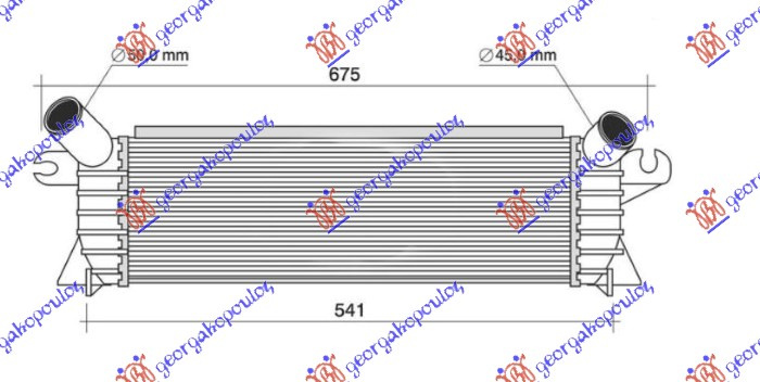 Интеркулер 1.9 DCI дизел 00- (480x133)