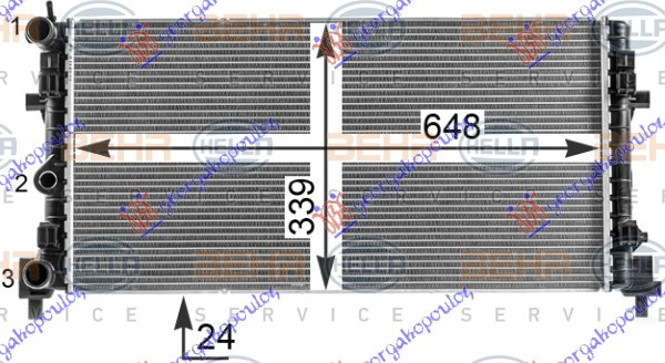 Ладилник за мотор 1.2-1.6 12/16V-1.2-TDi (65x34) (MAHLE BEHR)