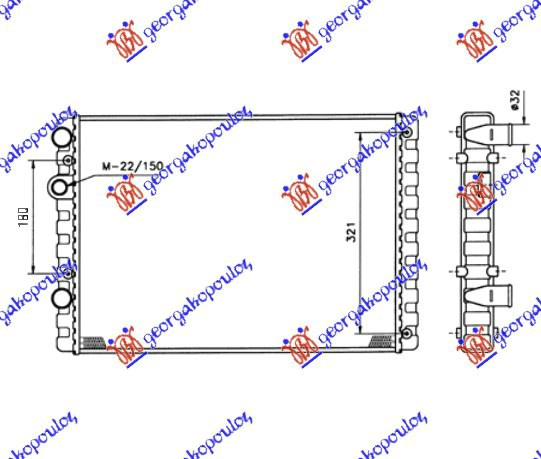 Ладилник за мотор 1.4FSI бензин-1.7-1.9 дизел (51x38) (MAHLE BEHR)