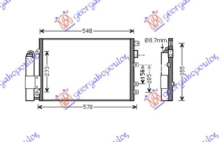 Ладилник за клима 1.4cc 8V 1.6cc 16V 5 врати (51x38)