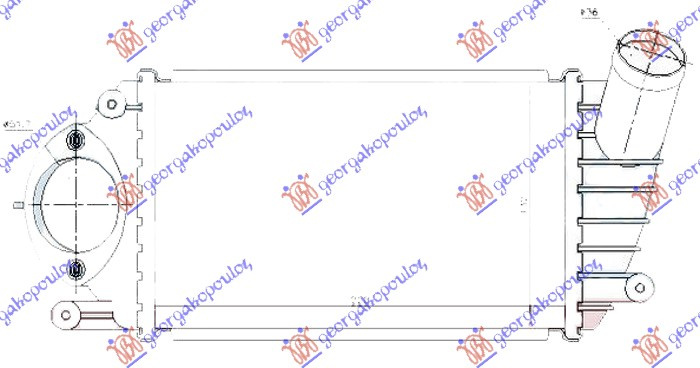 Интеркулер 1.2-1.4 TDi дизел (220x130x40)