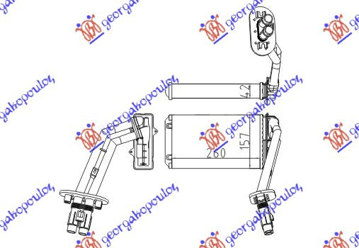 Греалка кабина (M) (260x157x42) (VALEO) тип