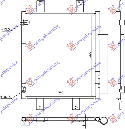 Ладилник за клима 1.0i12V-1.3 16V (33x36,8)