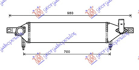 Интеркулер 1,6 DCi (610x160x64) R9M