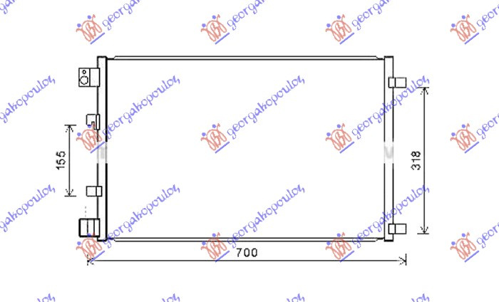 Ладилник за клима 1.5 DCi (610x390x16) (VALEO)