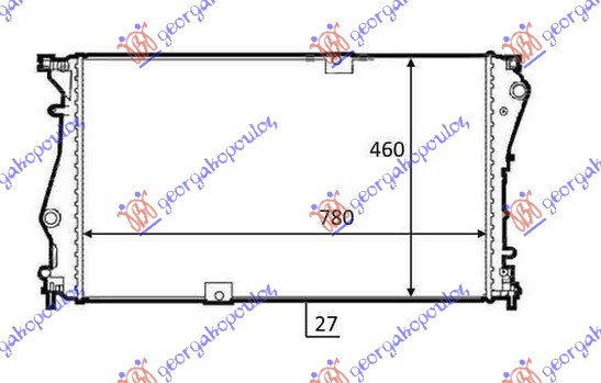 Ладилник за мотор 2.0 DCI дизел (мануален / автоматски менувач) (780x468) (VALEO) тип