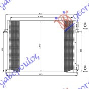 Ладилник за клима 2.0 I16v/1.9 DCi-2.0 DCi (57x44) цевка десна