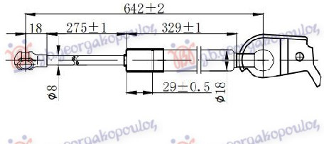 Амортизер (еден) хауба (642L-230N)