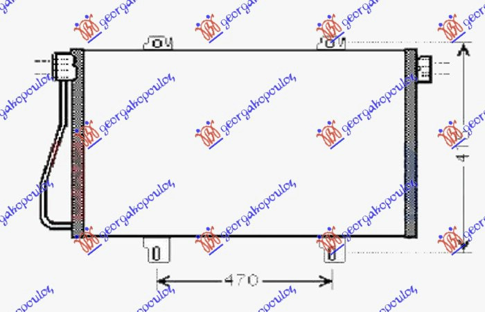 Ладилник за клима 1.9-2.5-2.8 DCI дизел 98-03 (730x378x16)