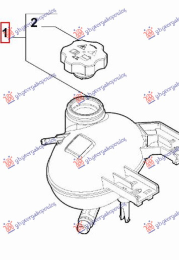 Резервоар за антифриз 1.3-1.5 хибрид (Оригинал)
