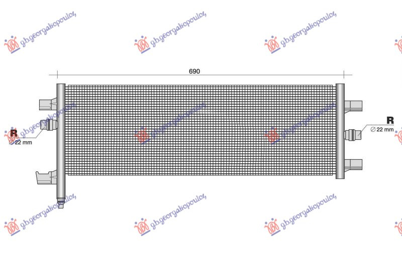 Дополнителен ладилник за мотор 1.5 (225xe) хибрид- бензин (650x280x16)