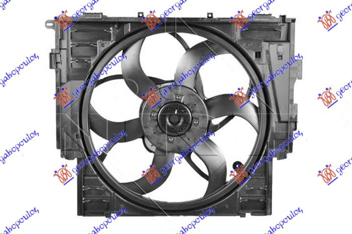 Вентилатор комплет 2.0 бензин (485mm) (600W) (3 пина)