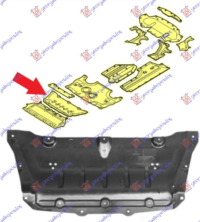 Заштита / капак под мотор задна (погон на задни тркала)