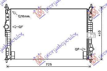 Ладилник за мотор 1.6 HDI/1.6-2.0 BlueHDi (мануален / автоматски менувач) (со/без клима) (65x43.5x1.8)