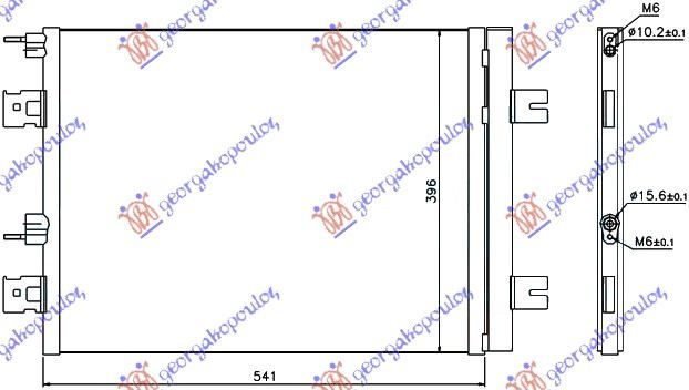 Ладилник за клима 1,4-1,6 бензин- 1,5 DCi (51x40)