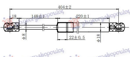 Амортизер (еден) багажник врата (405L-615N)