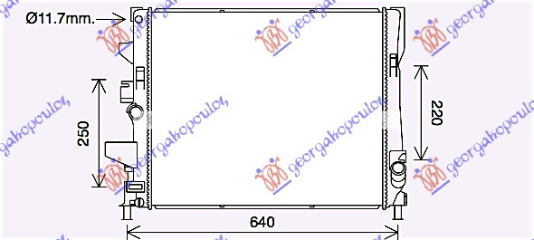 Ладилник за мотор 1.0 EcoBoost (автоматски менувач) 15- (547x448x26)