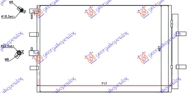 Ладилник за клима 2,2 TDCi (71,7x46,7)