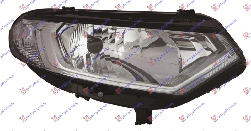 Фар електричен (H4) со LED дневно светло (E) (DEPO)