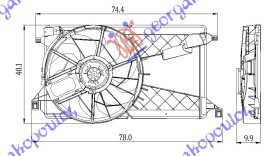 Вентилатор комплет.1,8-2,0i-16V Di TURBO