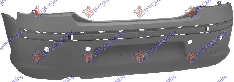 Заден браник (спремно за фарбање) -09 (со отвор за паркинг сензори) (европски)