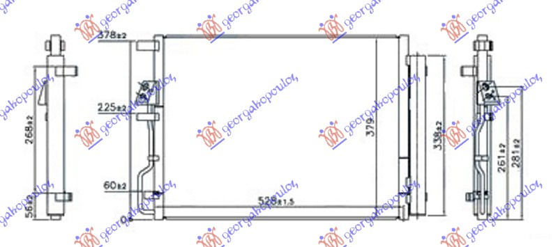 Ладилник за клима 1.6 GDi TURBO бензин - 2.0 CRDi дизел (500x370x16) корејски