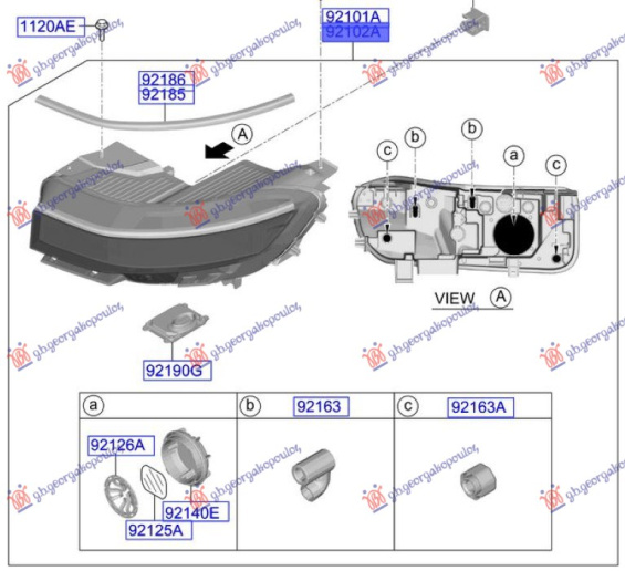 Фар FULL LED (адаптивен систем за осветлување (afs) (Оригинал)