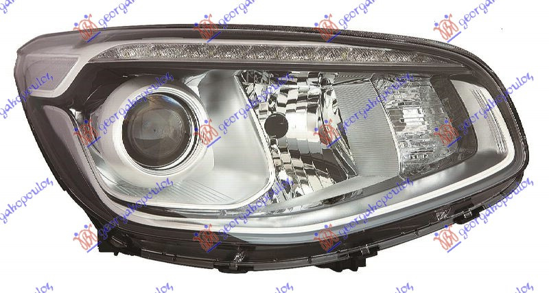 Фар електричен со LED дневно светло (E) (DEPO)