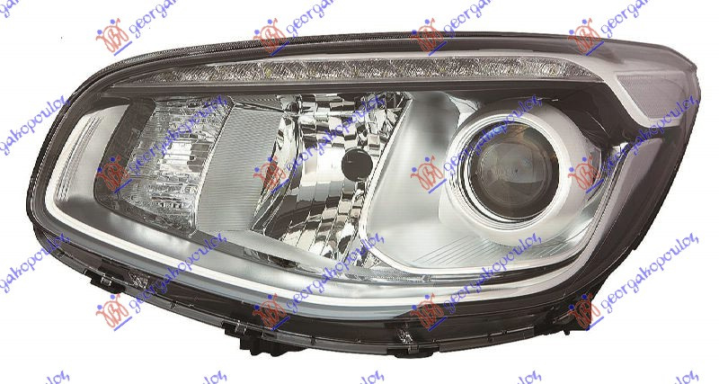Фар електричен со LED дневно светло (E) (DEPO)